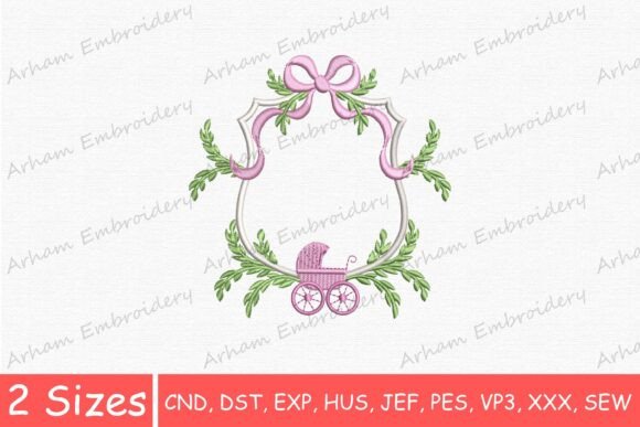 Baby Stroller Monogram Floral Bow Frame Review