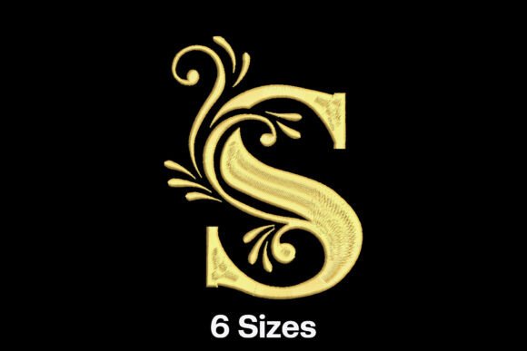 Elegant Gold Letter S: A Holiday Embroidery Review