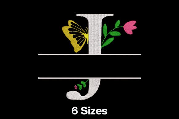 Floral Split Letter J: A Designer’s Stitch Test