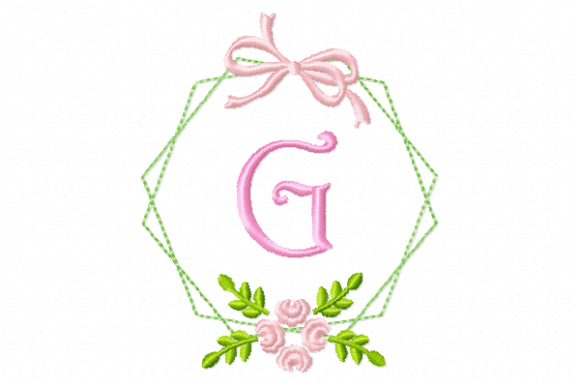 Frame Flower Monogram Letter G: Holiday Design Review