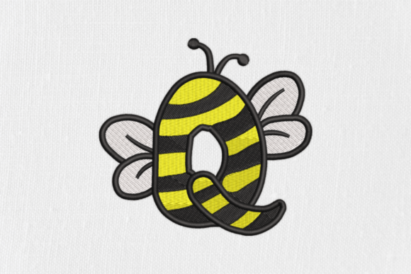 Letter Q Bee Monograms: A Designerβs Stitch Test