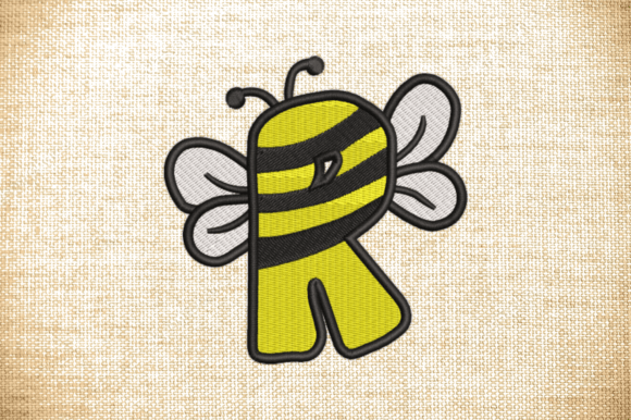 Letter R Bee Monograms: A Designerβs Stitch Test