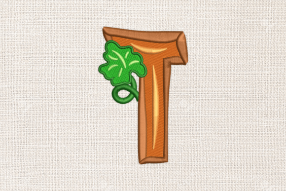 Letter T Autumn Monograms for Boutique Apparel